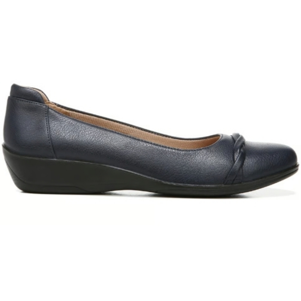 Life Stride Impact Black Wedge Slip-On Shoes